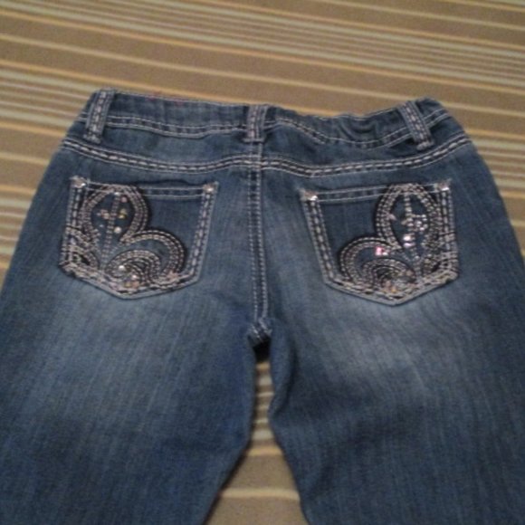 Bundle 3 for $15 - Girl Confidential Embellished Blingy Jeans - Picture 3 of 5